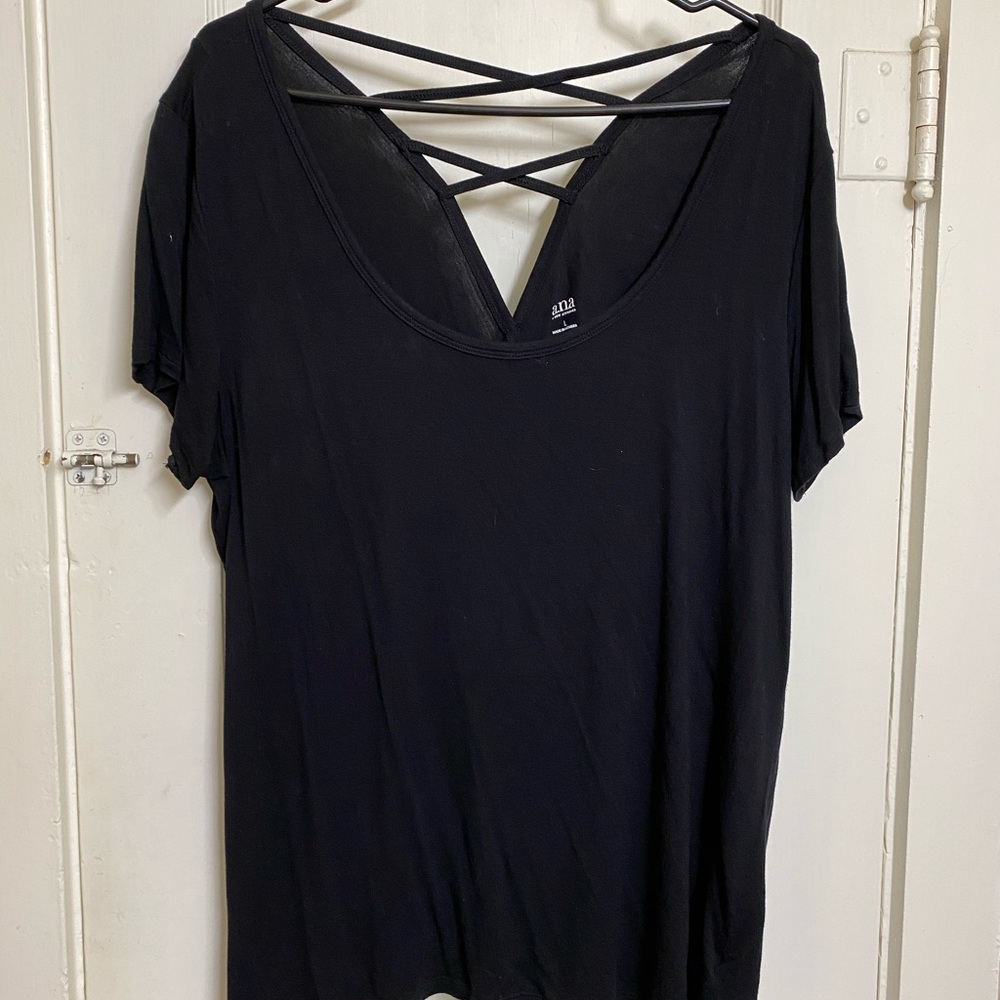 Black Strapped Workout Tee